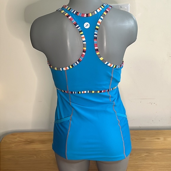 Zoot Performance Racerback Triathlon Tank Top in Blue Size Medium - Picture 2 of 9